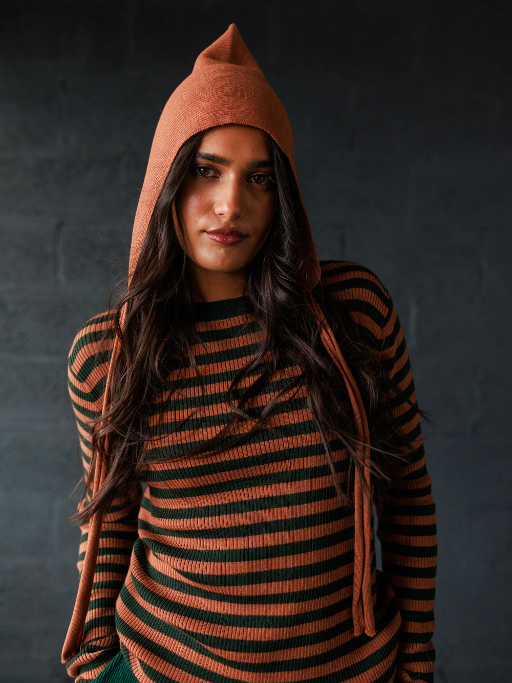 Seilio Skinny Rib - Ivy/Sandalwood Stripe (Adult)