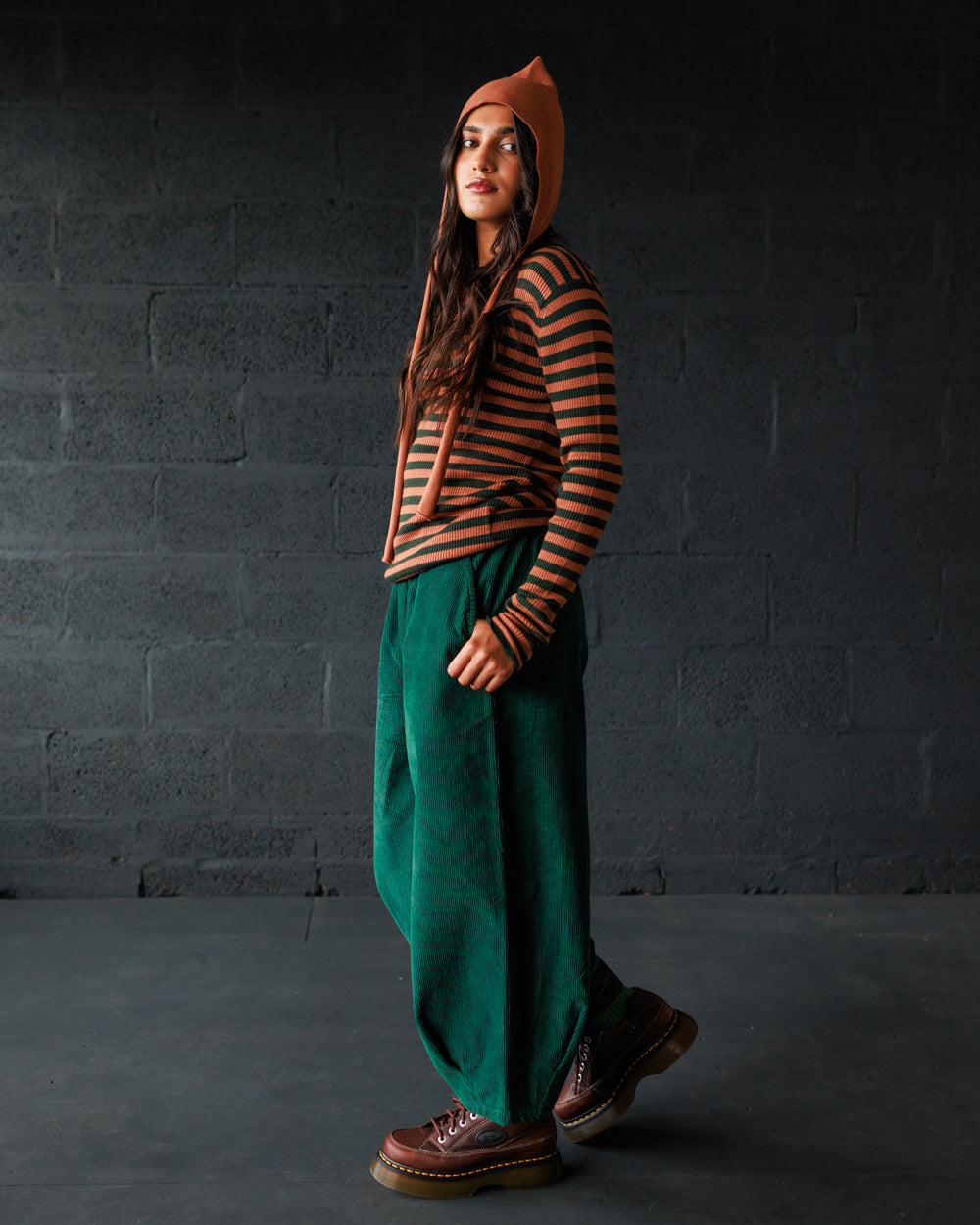 Seilio Skinny Rib - Ivy/Sandalwood Stripe (Adult)