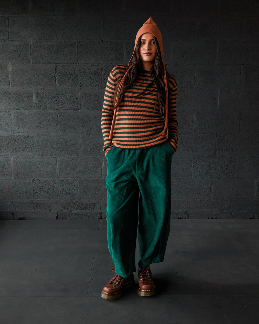Seilio Skinny Rib - Ivy/Sandalwood Stripe (Adult)