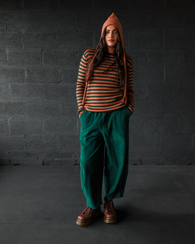 Seilio Skinny Rib - Ivy/Sandalwood Stripe (Adult)