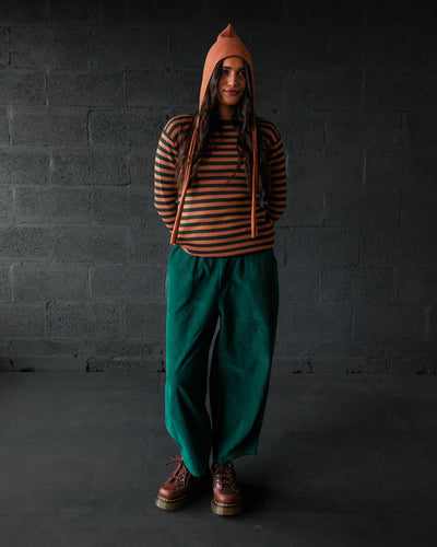 Seilio Skinny Rib - Ivy/Sandalwood Stripe (Adult)