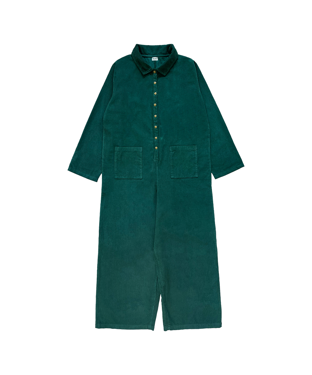 Cord Overalls - Emerald (Adult)