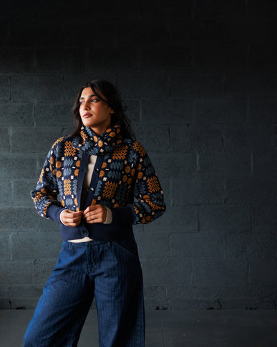 Carthen Neat Cotton Cardigan - New Moon