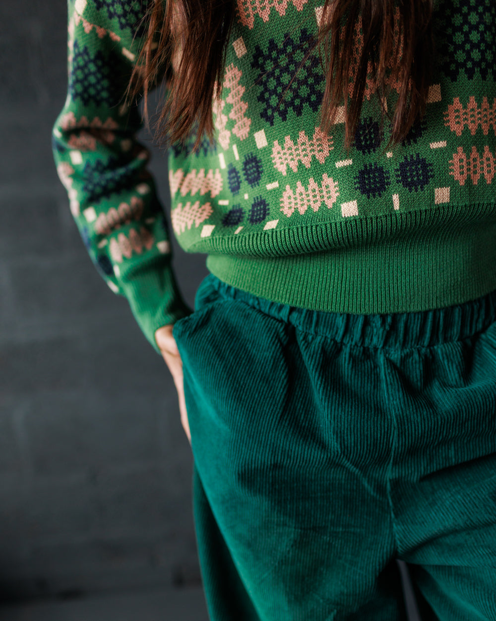 Carthen Neat Cotton Pullover - Wicked