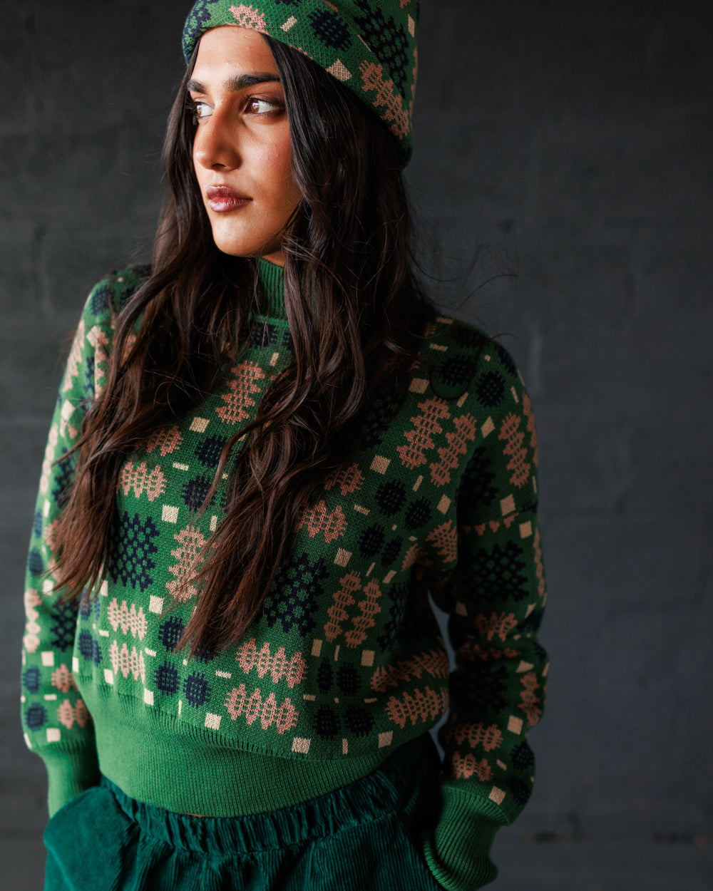 Carthen Neat Cotton Pullover - Wicked