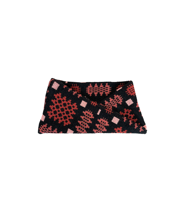 Carthen Merino Neck Wrap - Soot / Petals