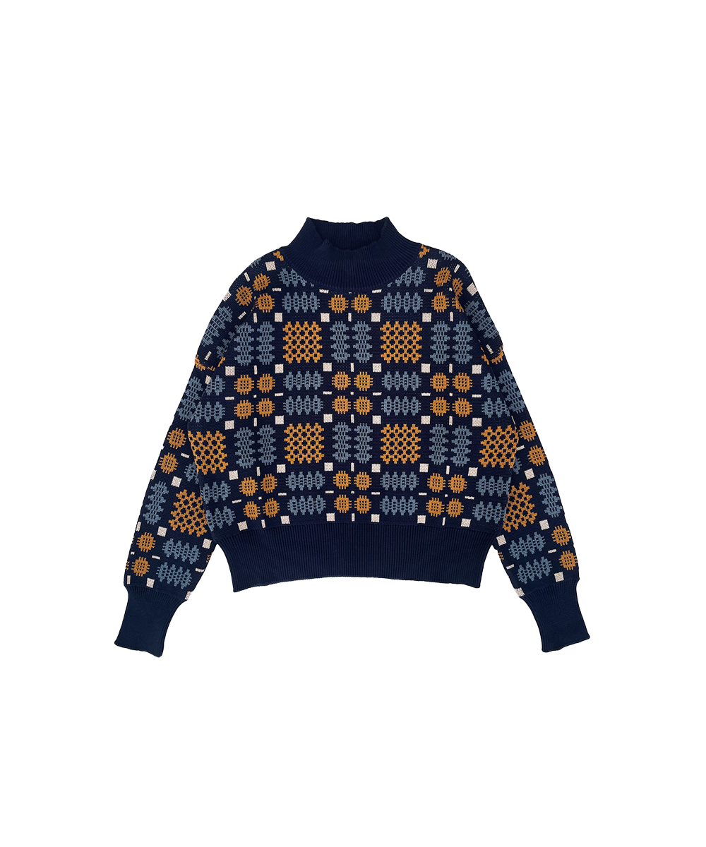 Carthen Neat Cotton Pullover - New Moon