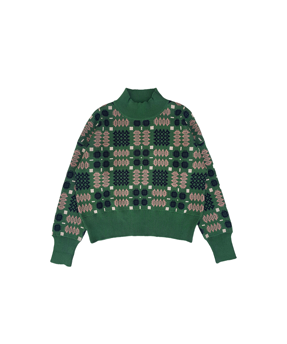 Carthen Neat Cotton Pullover - Wicked