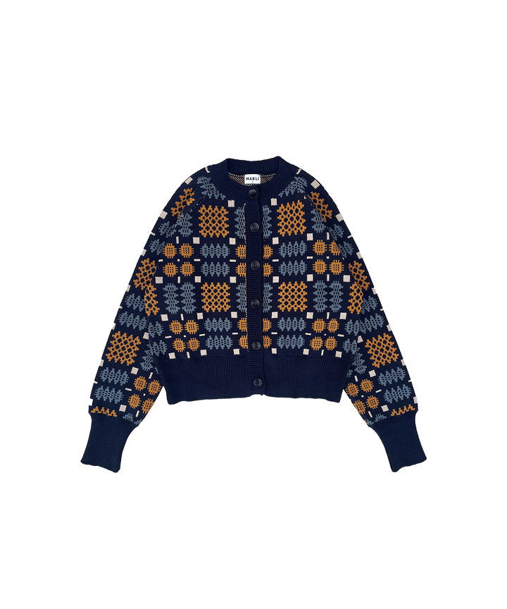 Carthen Neat Cotton Cardigan - New Moon
