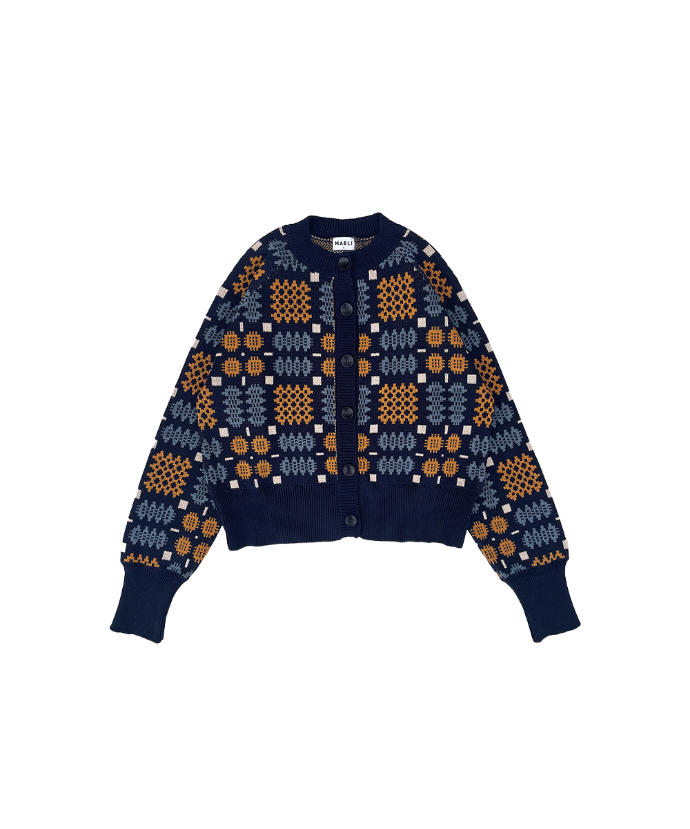 Carthen Neat Cotton Cardigan - New Moon