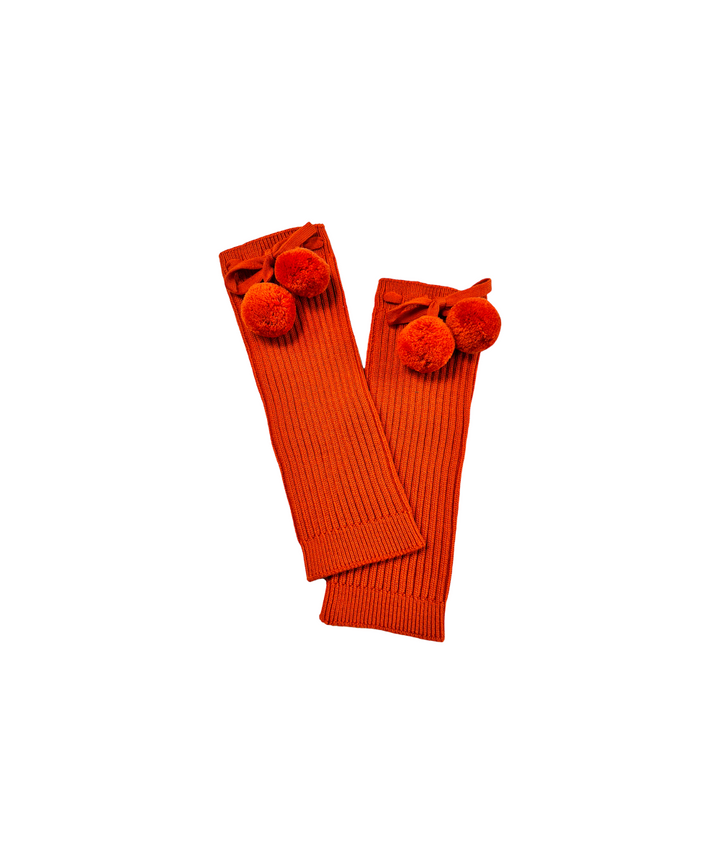 Pom-Pom Leg Warmers - Pumpkin