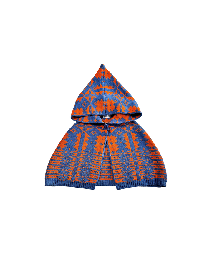 Eryri Cape - Denim / Pumpkin