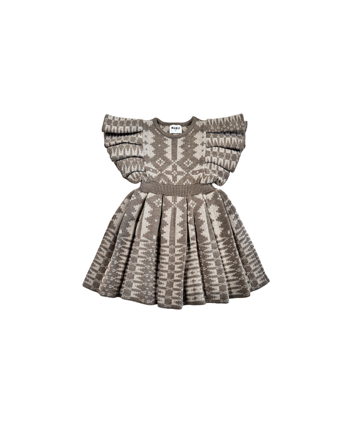 Eryri Dress - Morel / Wheat