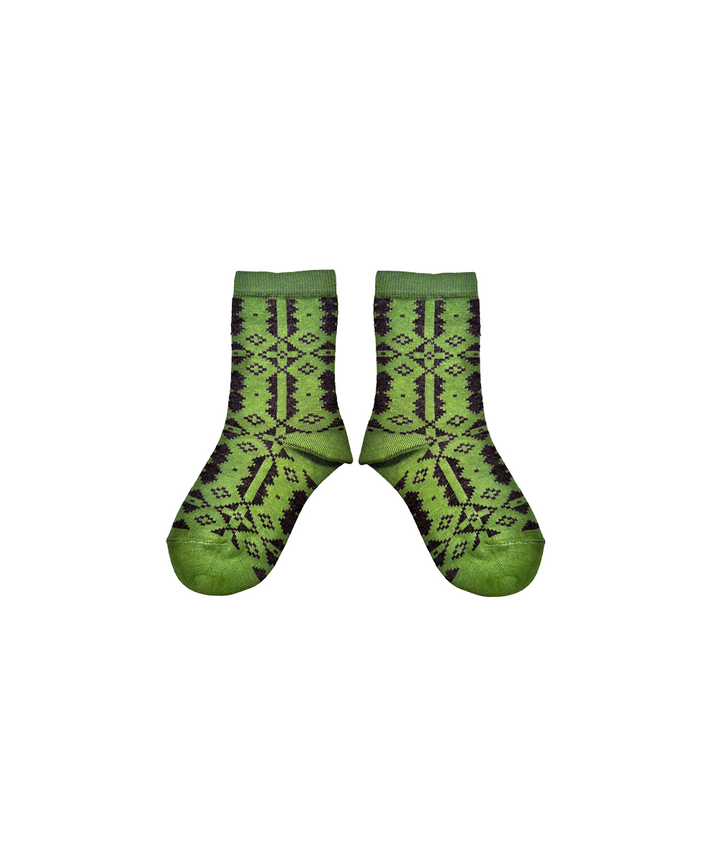 Eryri Short Socks - Monstera / Umber