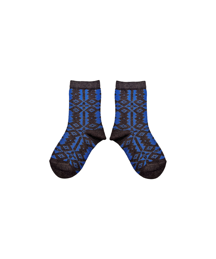 Eryri Short Socks - Umber / Denim