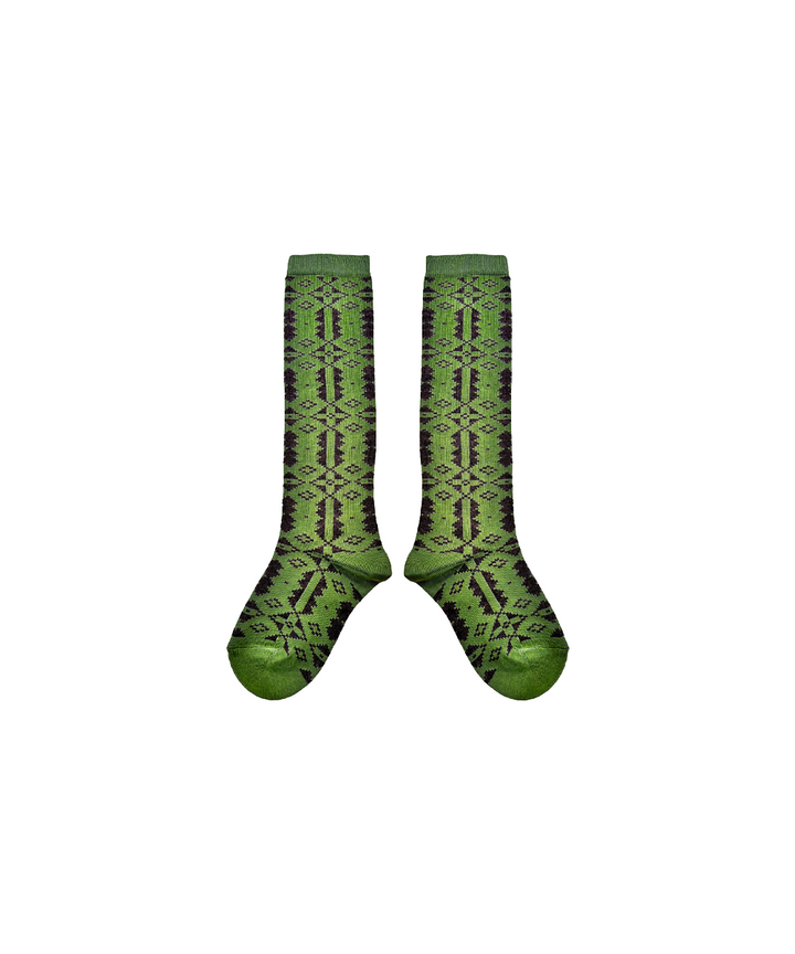 Eryri Long Socks - Monstera / Umber