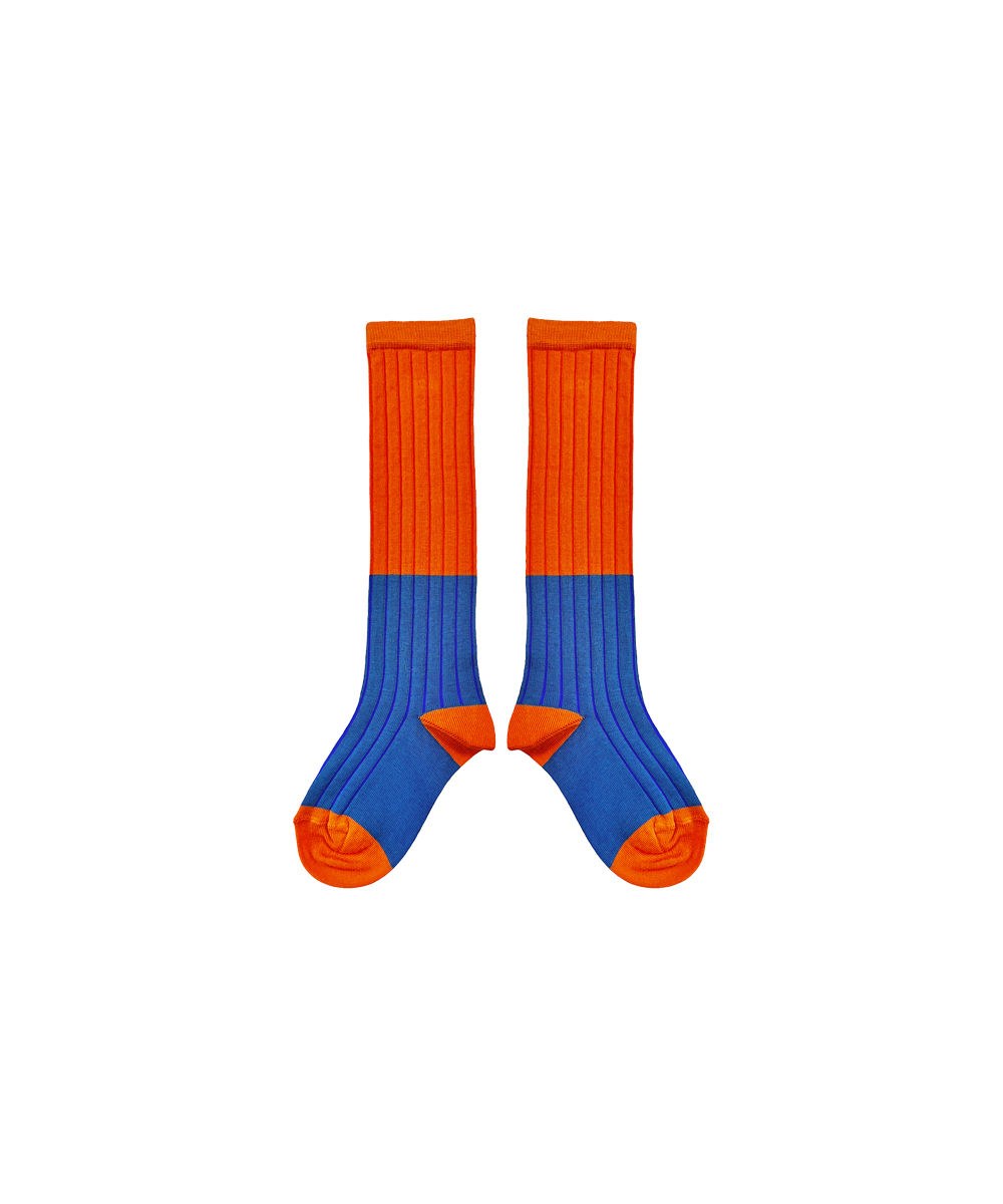 Gwyllion Socks - Denim / Pumpkin