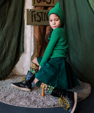 Cord Skirt - Emerald