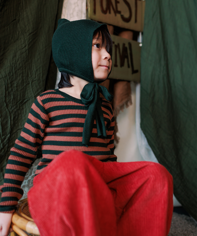Seilio Skinny Rib - Ivy/Sandalwood Stripe