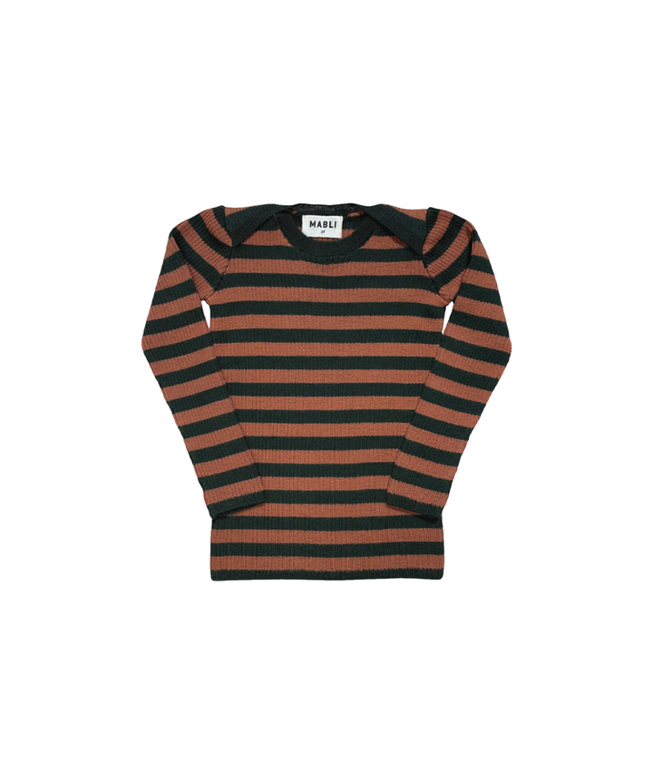 Sylfaen Skinny Rib - Ivy/Sandalwood Stripe