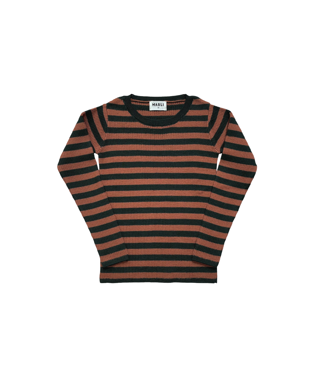 Seilio Skinny Rib - Ivy/Sandalwood Stripe