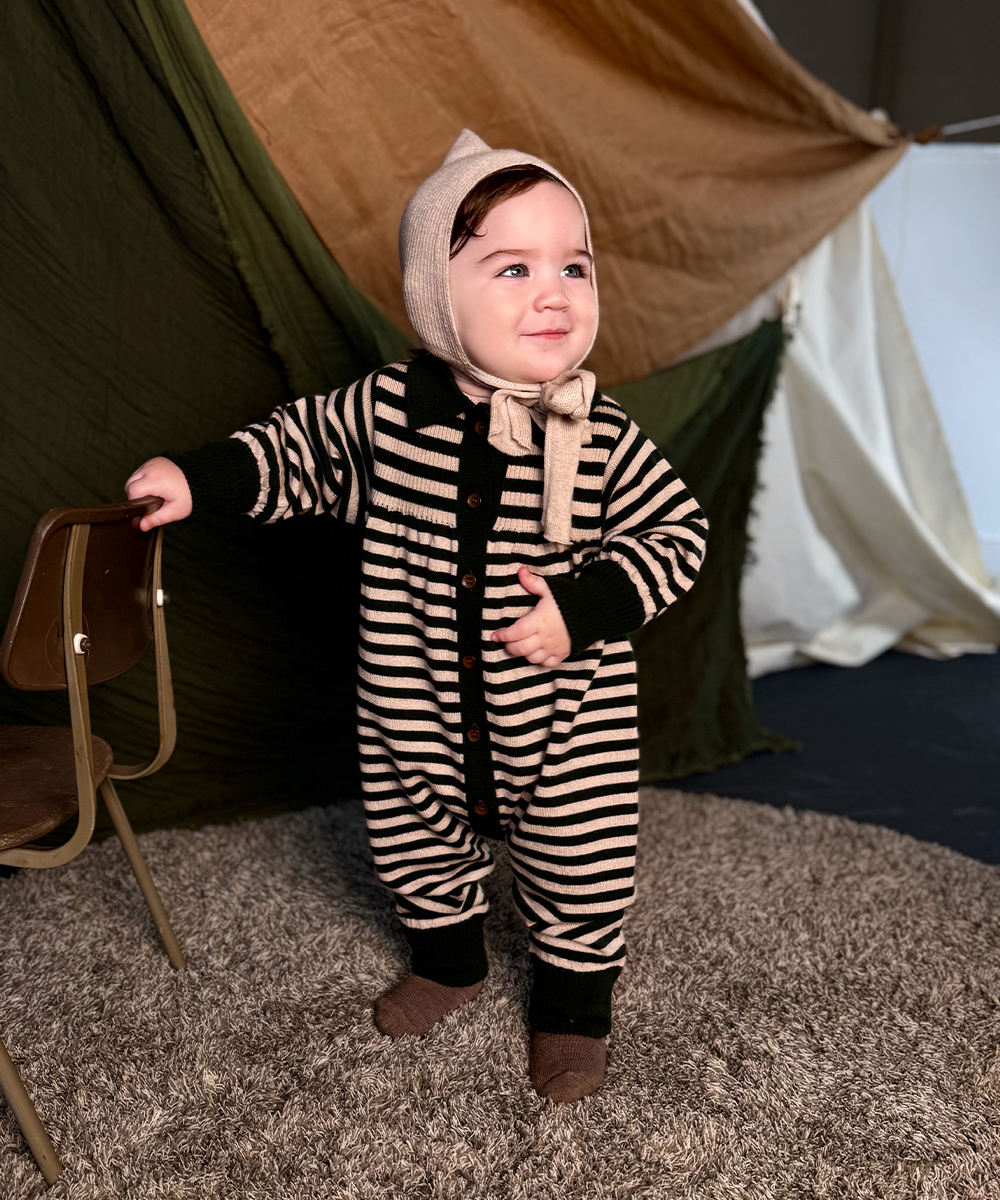 Artist Romper - Ivy Stripe