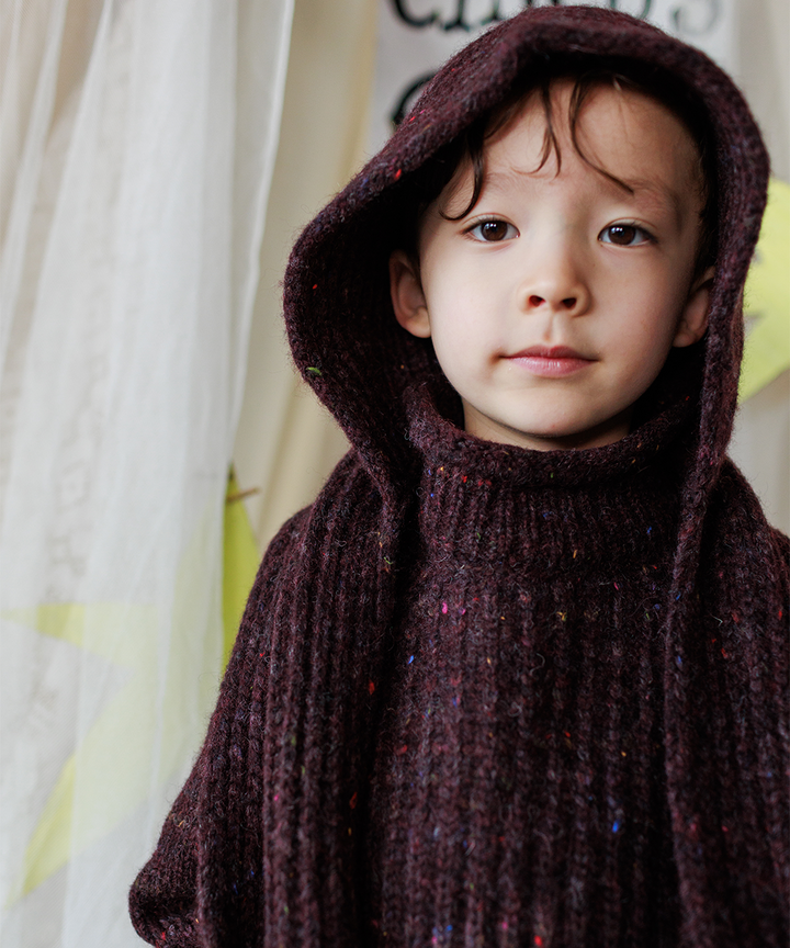 Moya Hooded Scarf - Fig – MABLI