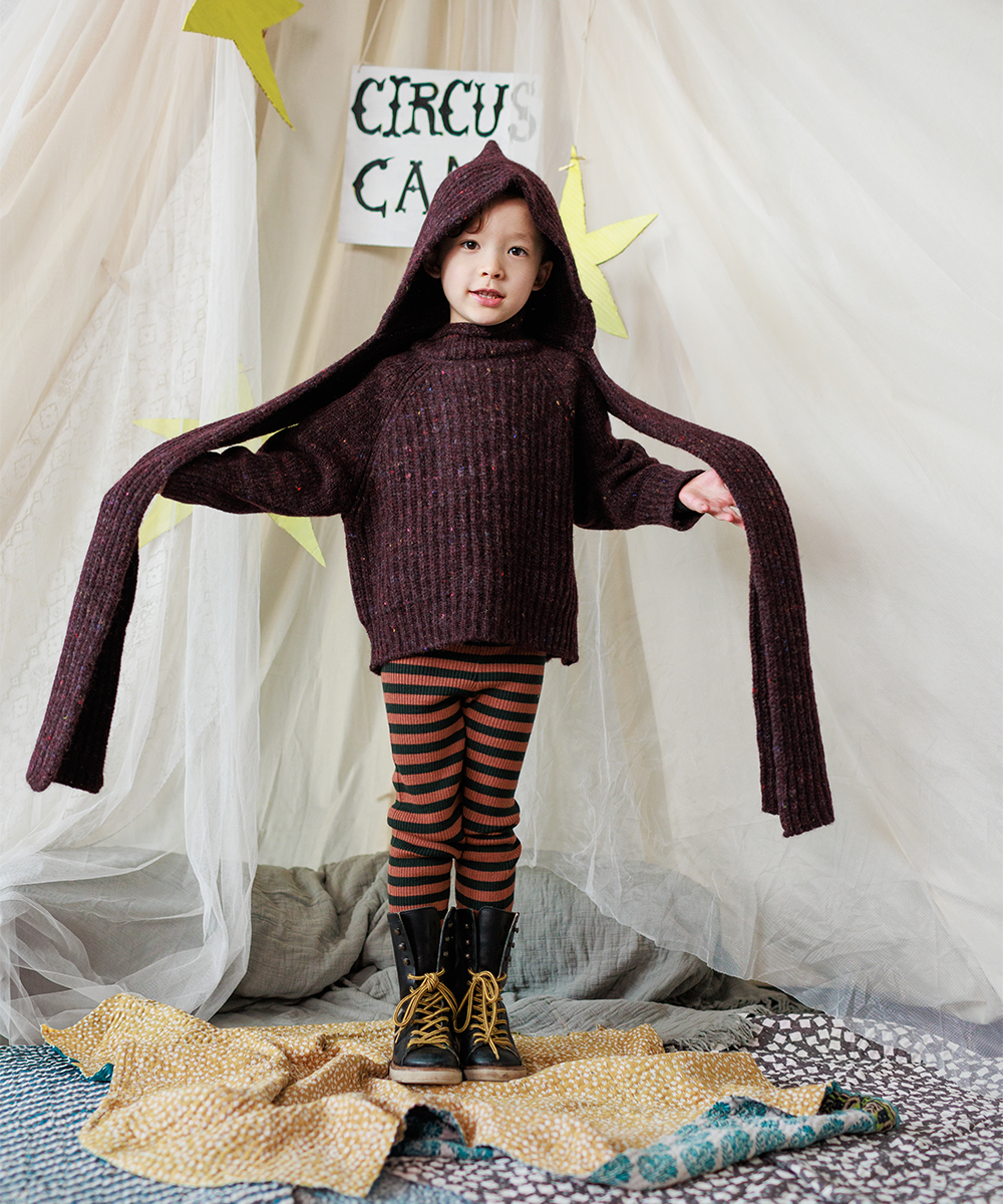 Moya Hooded Scarf - Fig