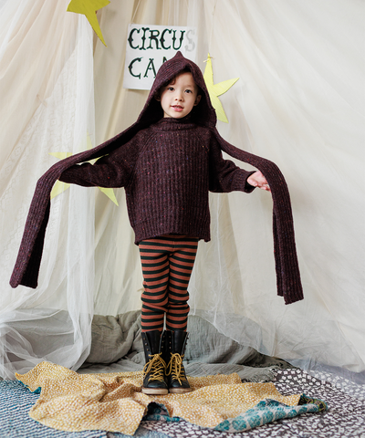 Moya Hooded Scarf - Fig