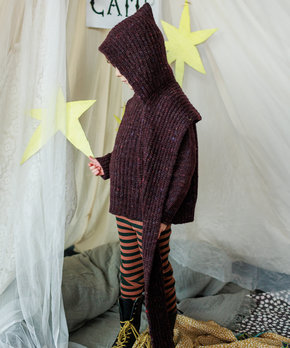 Moya Hooded Scarf - Fig