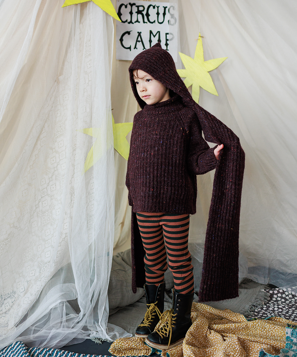 Moya Hooded Scarf - Fig