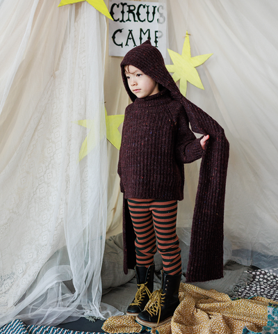 Moya Hooded Scarf - Fig