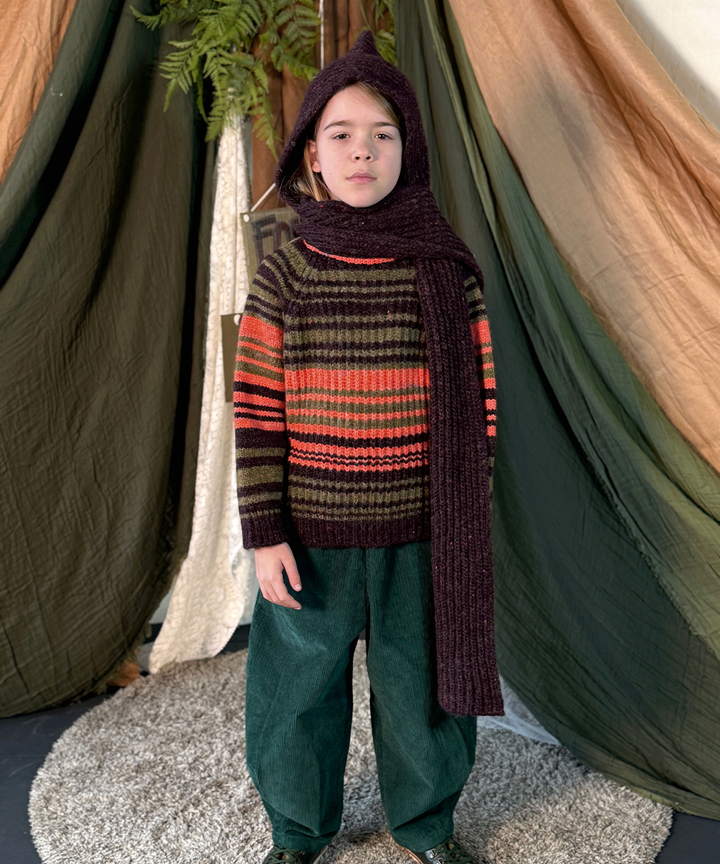 Moya Hooded Scarf - Fig