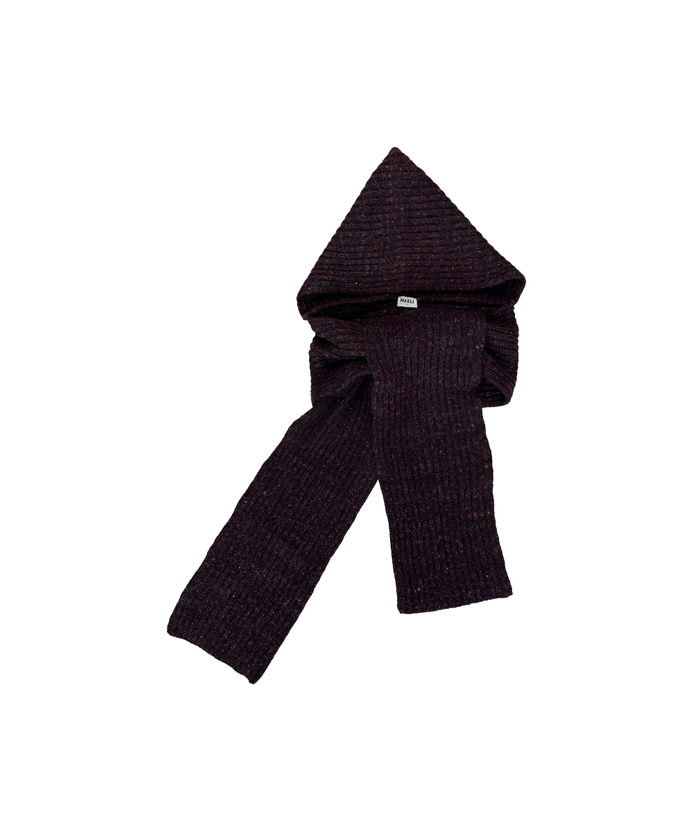 Moya Hooded Scarf - Fig