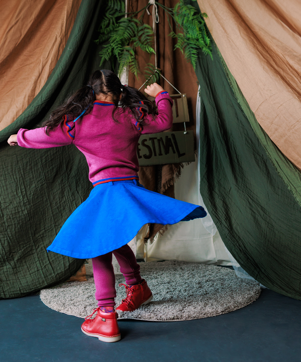 Cord Skirt - Electric Blue