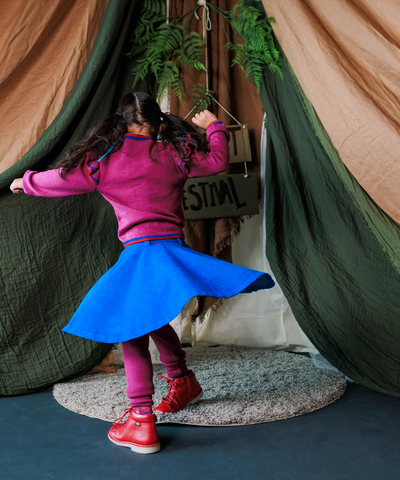 Cord Skirt - Electric Blue