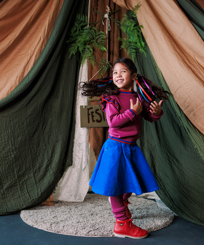 Cord Skirt - Electric Blue