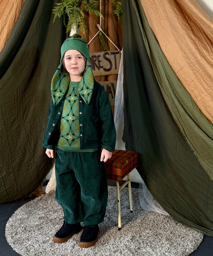 Cord Shirt - Emerald  - Organic Cotton