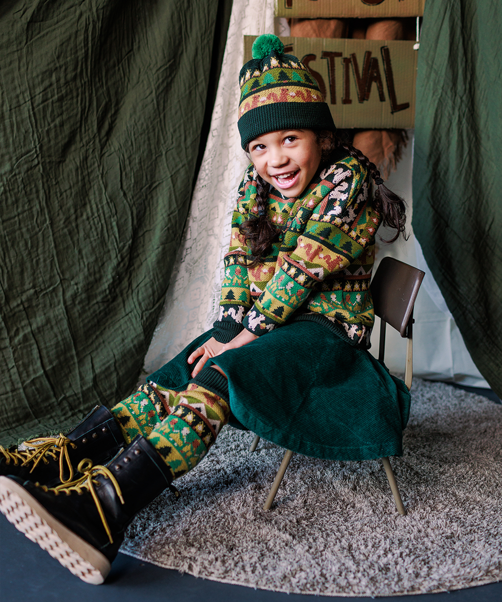 Cord Skirt - Emerald