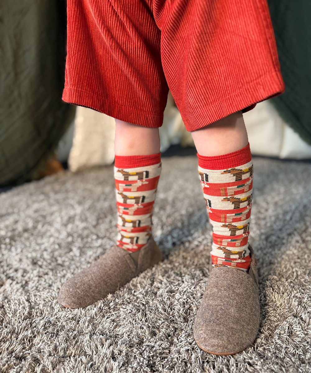 Zorse Long Socks - Redcurrant