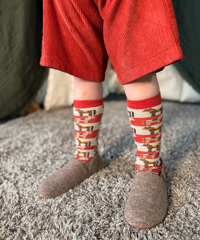 Zorse Long Socks - Redcurrant