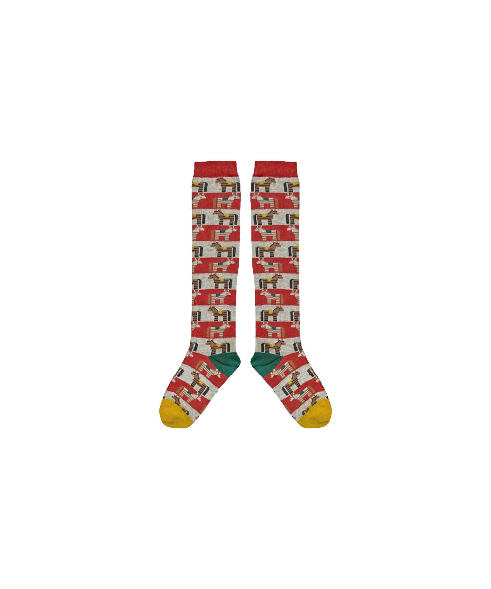 Zorse Long Socks - Redcurrant