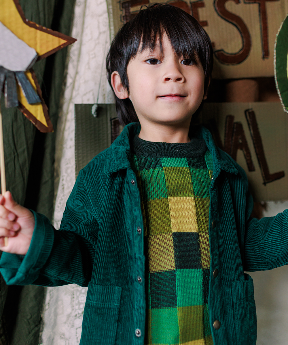 Cord Shirt - Emerald  - Organic Cotton