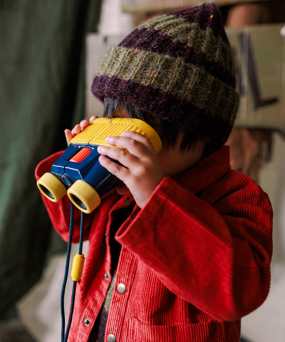 Moya Beanie - Nettle/Fig Stripe