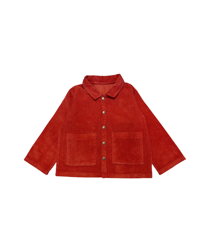 Cord Shirt - Vermillion  - Organic Cotton