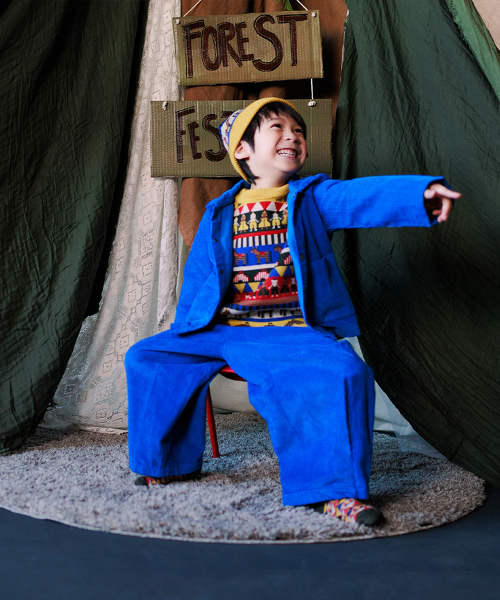 Cord Pants - Electric Blue  - Organic Cotton