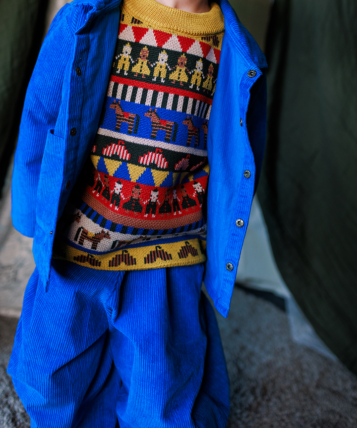 Cord Shirt - Electric Blue  - Organic Cotton