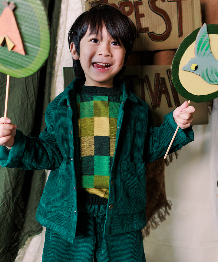 Cord Shirt - Emerald  - Organic Cotton