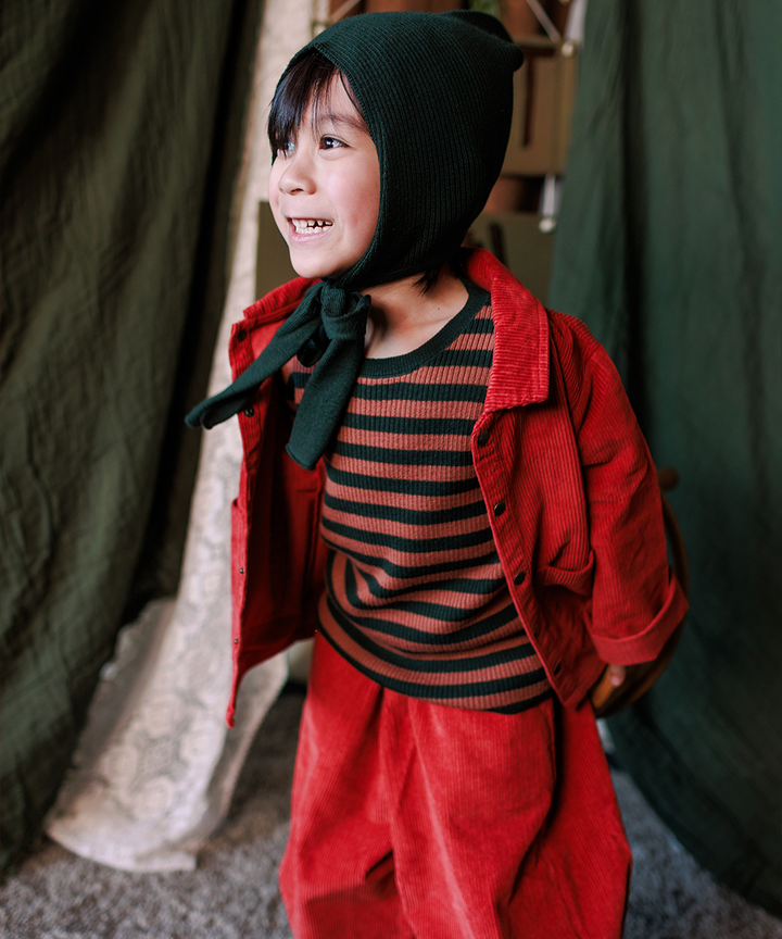 Cord Shirt - Vermillion  - Organic Cotton