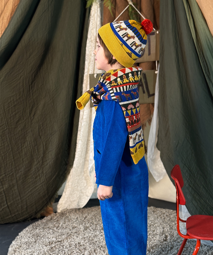 Cord Overalls - Electric Blue  - Organic Cotton